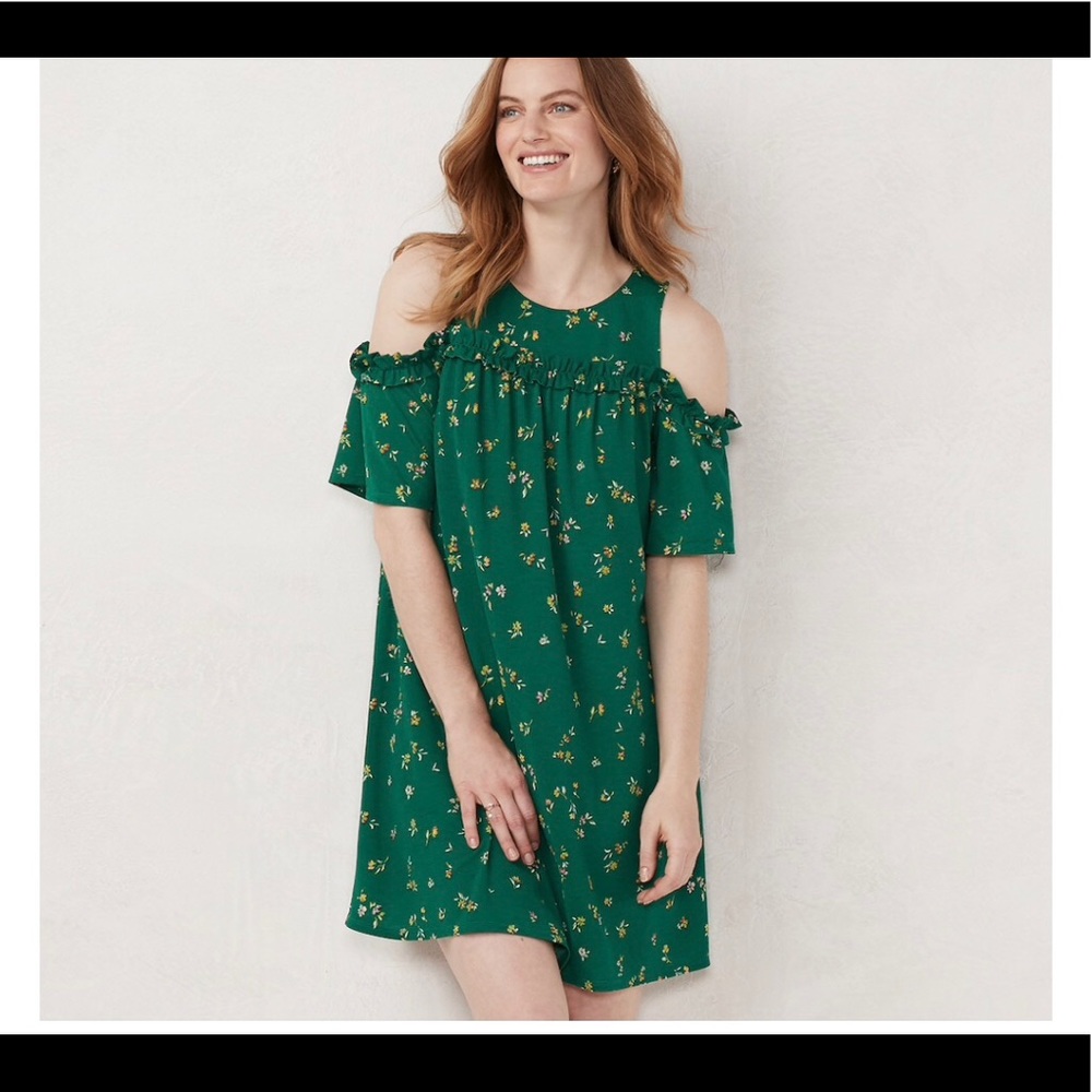 Brand NEW Lauren Conrad cold shoulder dress